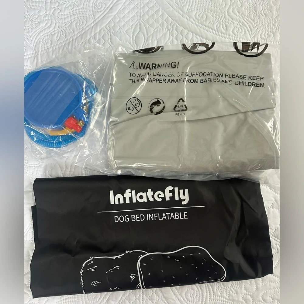 Dog Bed Inflatable - Crystal Silky Faux Plush
